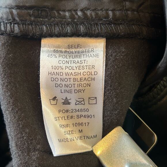 Shinestar Pants Womens M Black Super High Waist Faux Leather Pants Nightout NEW - Picture 9 of 11